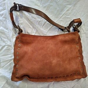 Italian Suede Handbag by Maschera Firenze